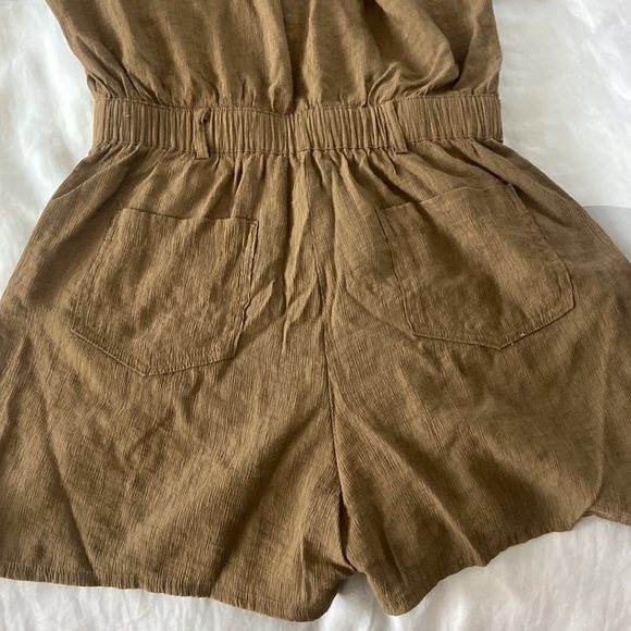 Zara short sleeve dark olive green romper jumpsuit - Picture 11 of 11